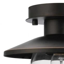 Northmoore 1-Light Oil Rubbed Bronze and Glass Vintage Semi-Flush Mount by Hampton Bay -Hampton Bay Sales oil rubbed bronze hampton bay flush mount lights 60355 c3 1000