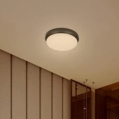Chilton 15 in. 170-Watt Equivalent Oil-Rubbed Bronze Selectable Integrated LED Flush Mount with Glass Shade by Hampton Bay -Hampton Bay Sales oil rubbed bronze hampton bay flush mount lights cg1aa026fr1q25 31 1000