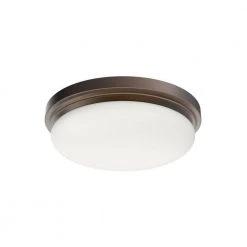 Chilton 15 in. 170-Watt Equivalent Oil-Rubbed Bronze Selectable Integrated LED Flush Mount with Glass Shade by Hampton Bay -Hampton Bay Sales oil rubbed bronze hampton bay flush mount lights cg1aa026fr1q25 4f 1000