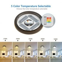 Chilton 15 in. 170-Watt Equivalent Oil-Rubbed Bronze Selectable Integrated LED Flush Mount with Glass Shade by Hampton Bay -Hampton Bay Sales oil rubbed bronze hampton bay flush mount lights cg1aa026fr1q25 66 1000