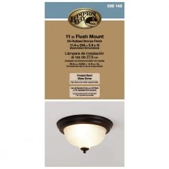 11 in. 2-Light Oil-Rubbed Bronze Flush Mount with Frosted Swirl Glass Shade by Hampton Bay -Hampton Bay Sales oil rubbed bronze hampton bay flush mount lights fzp8012a orb 4f 1000
