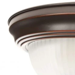 11 in. 2-Light Oil-Rubbed Bronze Flush Mount with Frosted Swirl Glass Shade by Hampton Bay -Hampton Bay Sales oil rubbed bronze hampton bay flush mount lights fzp8012a orb 66 1000