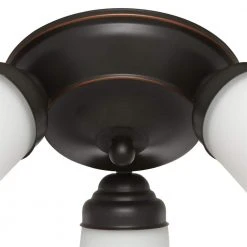 17.5 in. 3-Light Oil-Rubbed Bronze Flush Mount with Bell Shaped Frosted Glass Shades by Hampton Bay 11 17.5 in. 3-Light Oil-Rubbed Bronze Flush Mount with Bell Shaped Frosted Glass Shades by Hampton Bay -Hampton Bay Sales oil rubbed bronze hampton bay flush mount lights isr8083a 2 a0 1000