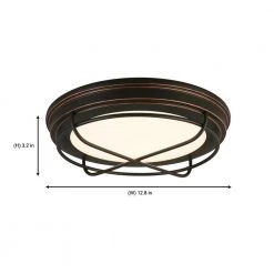 13 in. Oil Rubbed Bronze Color Changing LED Ceiling Flush Mount by Hampton Bay -Hampton Bay Sales oil rubbed bronze hampton bay flush mount lights jju3011l 4 c3 1000