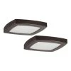 Square 12 in. Oil-rubbed bronze Selectable LED Flush Mount (2-Pack) by Hampton Bay