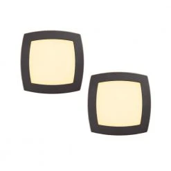 Square 12 in. Oil-rubbed bronze Selectable LED Flush Mount (2-Pack) by Hampton Bay -Hampton Bay Sales oil rubbed bronze hampton bay flush mount lights jxr3011l 2 orb 76 1000