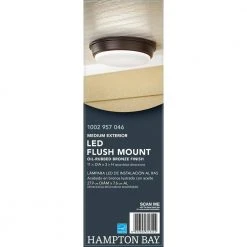 Oil Rubbed Bronze Integrated LED Outdoor Flush Mount by Hampton Bay -Hampton Bay Sales oil rubbed bronze hampton bay outdoor flush mount lights ike2001l 44 1000