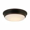 Oil Rubbed Bronze Integrated LED Outdoor Flush Mount by Hampton Bay