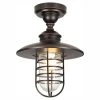 Dual-Purpose 1-Light Outdoor Hanging Oil-Rubbed Bronze Pendant or Flushmount Lantern by Hampton Bay