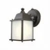 1-Light Oil-Rubbed Bronze Outdoor Dusk-to-Dawn Wall-Mount Lantern Sconce by Hampton Bay