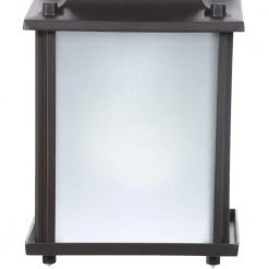 1-Light Oil-Rubbed Bronze Outdoor Dusk-to-Dawn Wall-Mount Lantern Sconce by Hampton Bay -Hampton Bay Sales oil rubbed bronze hampton bay outdoor sconces bpm1691p a0 1000