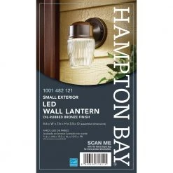 Dusk-to-Dawn Oil-Rubbed Bronze LED Outdoor Wall Lantern Sconce by Hampton Bay -Hampton Bay Sales oil rubbed bronze hampton bay outdoor sconces igp1691l 3 1f 1000