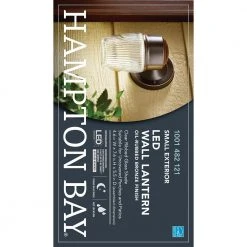 Dusk-to-Dawn Oil-Rubbed Bronze LED Outdoor Wall Lantern Sconce by Hampton Bay -Hampton Bay Sales oil rubbed bronze hampton bay outdoor sconces igp1691l 3 44 1000