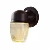 Dusk-to-Dawn Oil-Rubbed Bronze LED Outdoor Wall Lantern Sconce by Hampton Bay