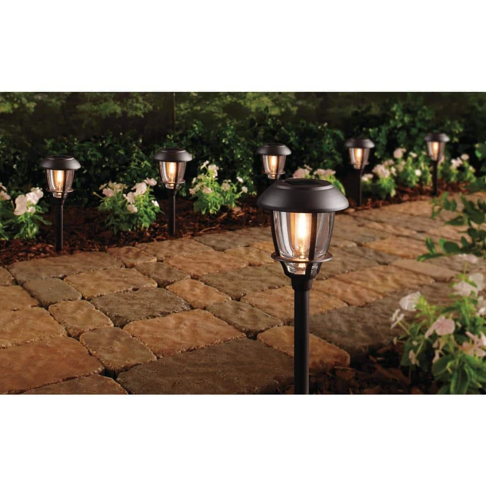 Alabaster Solar Oil Rubbed Bronze Outdoor Filament LED Bulb 6-Lumens Landscape Path Light with Glass Lens (6-Pack) by Hampton Bay 2 Alabaster Solar Oil Rubbed Bronze Outdoor Filament LED Bulb 6-Lumens Landscape Path Light with Glass Lens (6-Pack) by Hampton Bay - Image 2