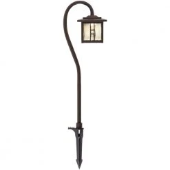 Melbourne Low-Voltage 10-Watt Equivalent Oil-Rubbed Bronze Outdoor Integrated LED Landscape Tiffany Style Path Light by Hampton Bay -Hampton Bay Sales oil rubbed bronze hampton bay path lights itb1501l 2 1d 1000