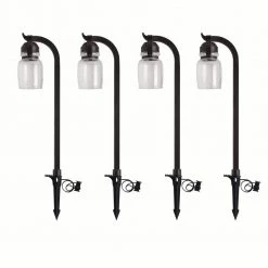 4.5-Watt Oil Rubbed Bronze Outdoor Integrated LED Landscape Path Light (4-Pack) by Hampton Bay