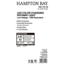 Low Voltage Oil Rubbed Bronze LED Path Light with Adjustable Color by Hampton Bay -Hampton Bay Sales oil rubbed bronze hampton bay path lights jtm1501l 2 44 1000