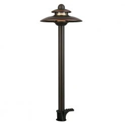 Low Voltage Oil Rubbed Bronze LED Path Light with Adjustable Color by Hampton Bay