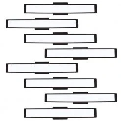 Collier Heights 24 in. Oil Rubbed Bronze Curved Selectable LED Vanity Light Bar Flush Mount with Night Light (8-Pack) by Hampton Bay