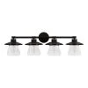 Northmoore 35 in. 4-Light Oil Rubbed Bronze Farmhouse Bathroom Vanity Light by Hampton Bay