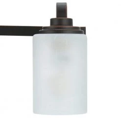 3-Light 21 in. Oil-Rubbed Bronze Contemporary Bathroom Vanity Light with Frosted Patterned Glass Shade by Hampton Bay -Hampton Bay Sales oil rubbed bronze hampton bay vanity lighting wb1001 vf 66 1000
