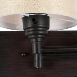 Brookhaven 1-Light Bronze Swing Arm Sconce with Fabric Shade and 6 ft. Cord by Hampton Bay -Hampton Bay Sales oil rubbed bronze hampton bay wall sconces ew0780obr 1d 1000