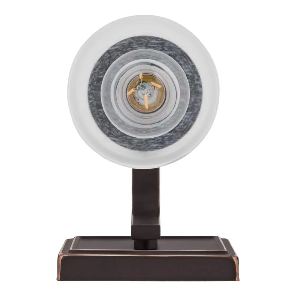 Hartford Lake 7.28 in. 1-Light Oil Rubbed Bronze Indoor Wall Sconce with Linen Glass Shade, Rustic Farmhouse Wall Light by Hampton Bay 4 Hartford Lake 7.28 in. 1-Light Oil Rubbed Bronze Indoor Wall Sconce with Linen Glass Shade, Rustic Farmhouse Wall Light by Hampton Bay - Image 4