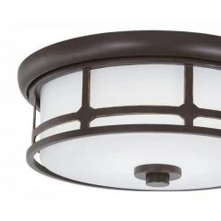 Portland Court 14 in. 1-Light Oil Rubbed Bronze with Gold Highlights LED Flush Mount by Hampton Bay -Hampton Bay Sales oil rubbed bronze with gold highlights hampton bay flush mount lights 23984 c3 1000