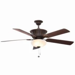 Edenwilde 52 in. Indoor Oil Rubbed Bronze Ceiling Fan with Light Kit by Hampton Bay