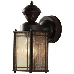 Shaker Cove Mission 150° Outdoor Oiled Rubbed Bronze Motion-Sensing Wall Lantern Sconce by Hampton Bay -Hampton Bay Sales oiled rubbed bronze hampton bay outdoor sconces sl 4133 or 66 1000