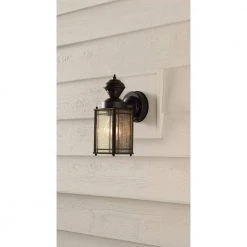 Shaker Cove Mission 150° Outdoor Oiled Rubbed Bronze Motion-Sensing Wall Lantern Sconce by Hampton Bay -Hampton Bay Sales oiled rubbed bronze hampton bay outdoor sconces sl 4133 or c3 1000