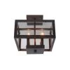 Tallarook 11 in. 4-Light Oxide Brass Semi Flush Mount Ceiling Light by Hampton Bay