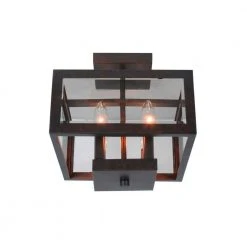 Tallarook 11 in. 4-Light Oxide Brass Semi Flush Mount Ceiling Light by Hampton Bay