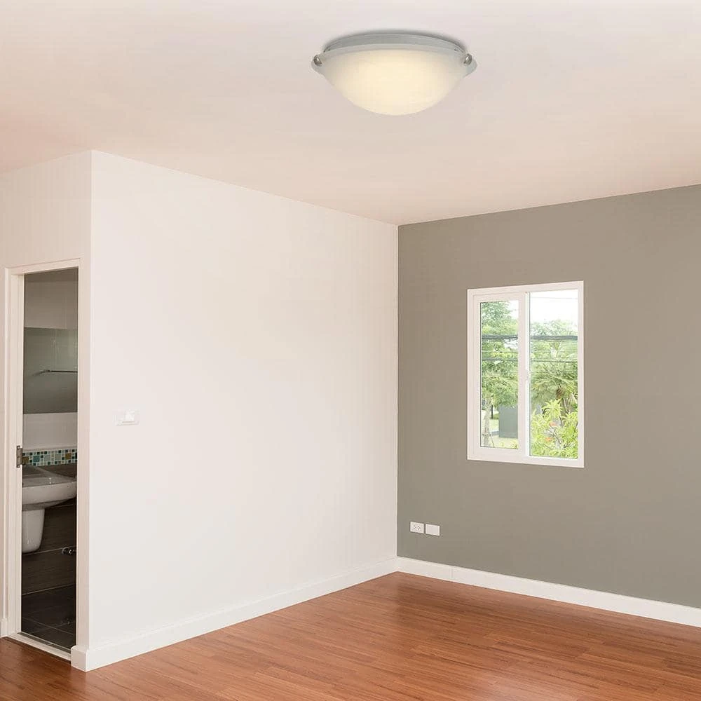 Chalene 15 in. 1-Light Pewter Clip Integrated LED Flush Mount by Hampton Bay 9 Chalene 15 in. 1-Light Pewter Clip Integrated LED Flush Mount by Hampton Bay - Image 9