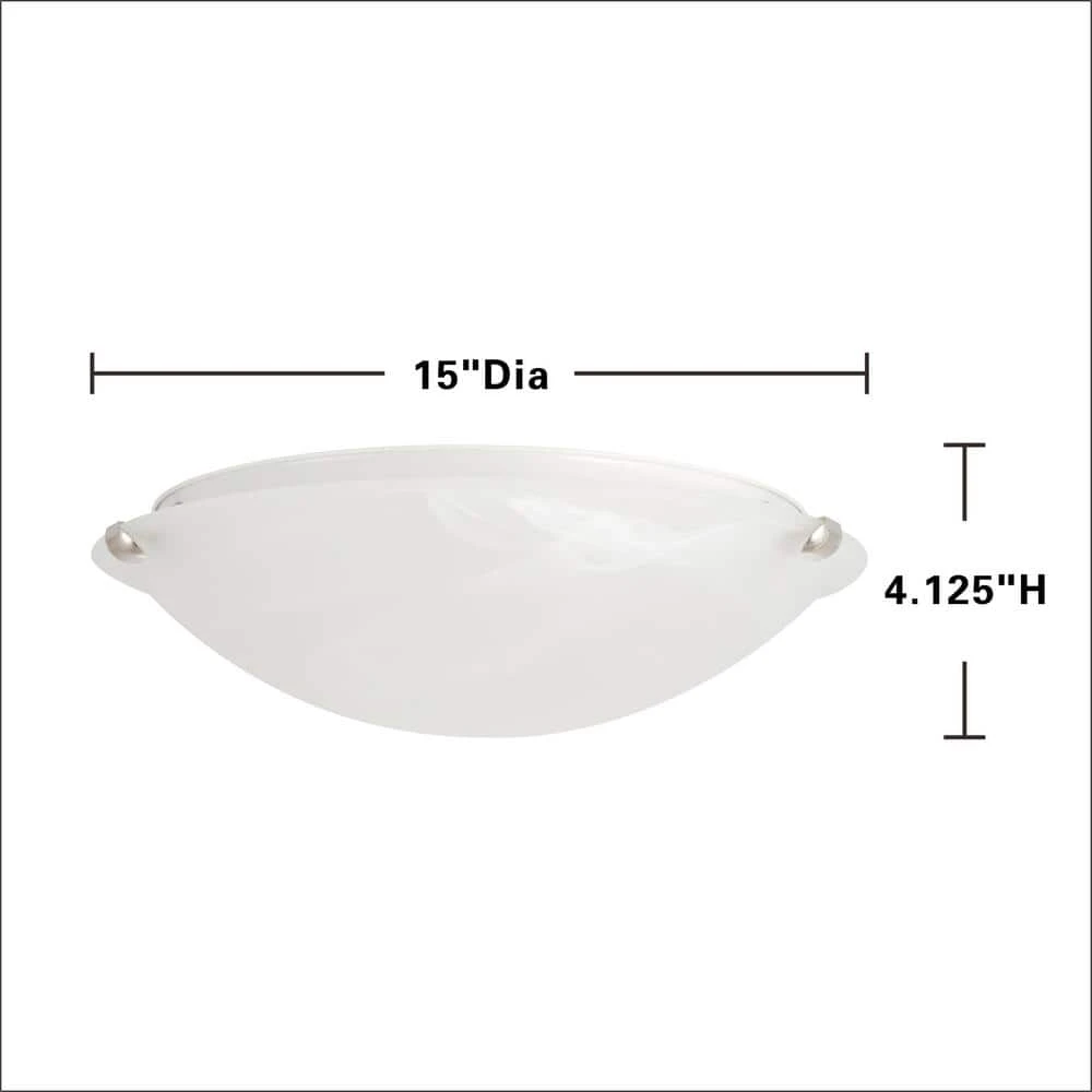 Chalene 15 in. 1-Light Pewter Clip Integrated LED Flush Mount by Hampton Bay 7 Chalene 15 in. 1-Light Pewter Clip Integrated LED Flush Mount by Hampton Bay - Image 7