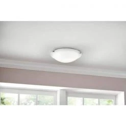 Chalene 15 in. 1-Light Pewter Clip Integrated LED Flush Mount by Hampton Bay 12 Chalene 15 in. 1-Light Pewter Clip Integrated LED Flush Mount by Hampton Bay -Hampton Bay Sales pewter hampton bay flush mount lights 37737 led hbu a0 1000