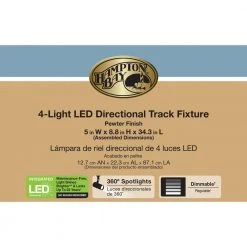 4-Light Pewter Integrated LED Track Lighting Fixture by Hampton Bay -Hampton Bay Sales pewter hampton bay track lighting kits dc7606pr 31 1000