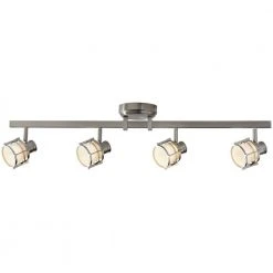 4-Light Pewter Integrated LED Track Lighting Fixture by Hampton Bay -Hampton Bay Sales pewter hampton bay track lighting kits dc7606pr 40 1000