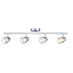 4-Light Pewter Integrated LED Track Lighting Fixture by Hampton Bay