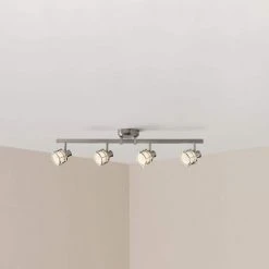 4-Light Pewter Integrated LED Track Lighting Fixture by Hampton Bay -Hampton Bay Sales pewter hampton bay track lighting kits dc7606pr a0 1000