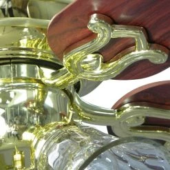 Carriage House 52 in. Indoor LED Polished Brass Ceiling Fan with Light Kit, Reversible Motor and Reversible Blades by Hampton Bay -Hampton Bay Sales polished brass hampton bay ceiling fans with lights 46008 4f 1000