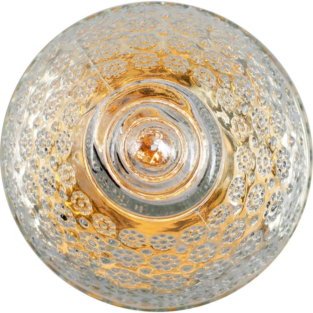 1-Light Polished Brass Flush Mount Light with Acorn Shaped Glass Shade by Hampton Bay 4 1-Light Polished Brass Flush Mount Light with Acorn Shaped Glass Shade by Hampton Bay - Image 4