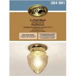 1-Light Polished Brass Flush Mount Light with Acorn Shaped Glass Shade by Hampton Bay 17 1-Light Polished Brass Flush Mount Light with Acorn Shaped Glass Shade by Hampton Bay -Hampton Bay Sales polished brass hampton bay flush mount lights jo201h 44 1000