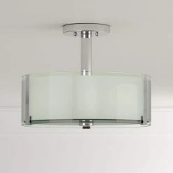 Bourland 14 in. 3-Light Polished Chrome Semi-Flush Mount Kitchen Ceiling Light Fixture by Hampton Bay 10 Bourland 14 in. 3-Light Polished Chrome Semi-Flush Mount Kitchen Ceiling Light Fixture by Hampton Bay -Hampton Bay Sales polished chrome hampton bay flush mount lights cp0902 1d 1000