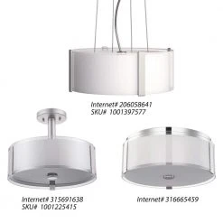 Bourland 14 in. 3-Light Polished Chrome Semi-Flush Mount Kitchen Ceiling Light Fixture by Hampton Bay 9 Bourland 14 in. 3-Light Polished Chrome Semi-Flush Mount Kitchen Ceiling Light Fixture by Hampton Bay -Hampton Bay Sales polished chrome hampton bay flush mount lights cp0902 a0 1000