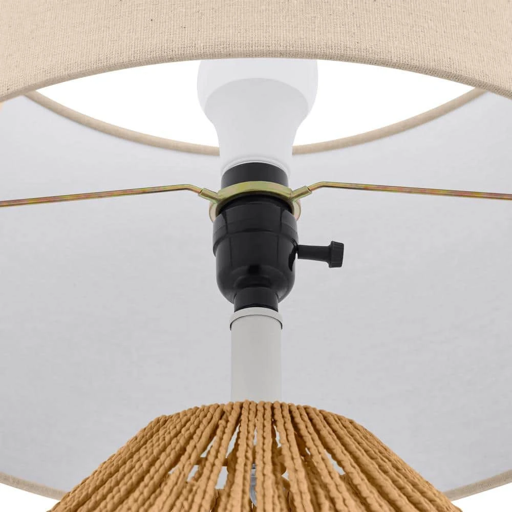 Quinton 24.5 in. Rattan Accent Lamp by Hampton Bay 5 Quinton 24.5 in. Rattan Accent Lamp by Hampton Bay - Image 5