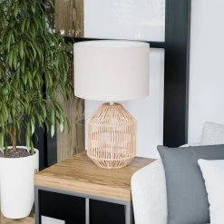 Quinton 24.5 in. Rattan Accent Lamp by Hampton Bay 19 Quinton 24.5 in. Rattan Accent Lamp by Hampton Bay -Hampton Bay Sales rattan hampton bay table lamps hdp15317 1f 1000