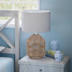 Quinton 24.5 in. Rattan Accent Lamp by Hampton Bay 23 Quinton 24.5 in. Rattan Accent Lamp by Hampton Bay -Hampton Bay Sales rattan hampton bay table lamps hdp15317 31 1000