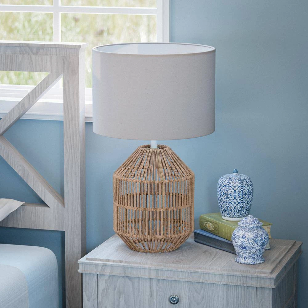 Quinton 24.5 in. Rattan Accent Lamp by Hampton Bay 12 Quinton 24.5 in. Rattan Accent Lamp by Hampton Bay - Image 12